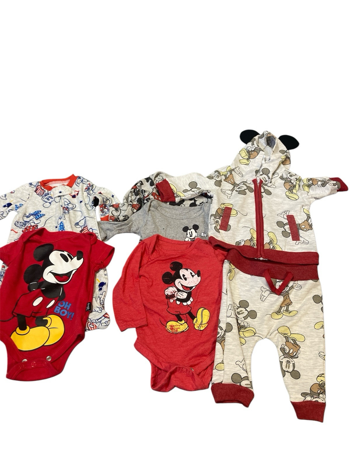 Mickey Mouse Disney baby clothes lot 2 newborn 5 pieces 0-3 months