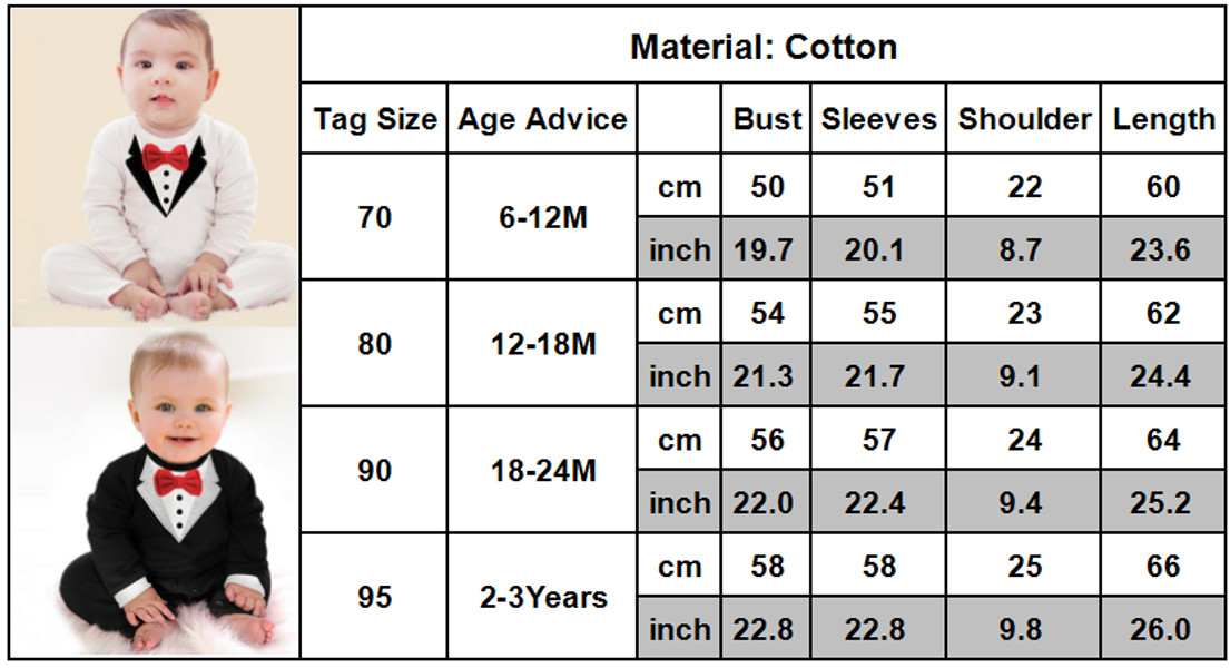 Baby Newborn Tuxedo Romper Bodysuit Jumpsuit Outfits Wedding Party Formal Suit