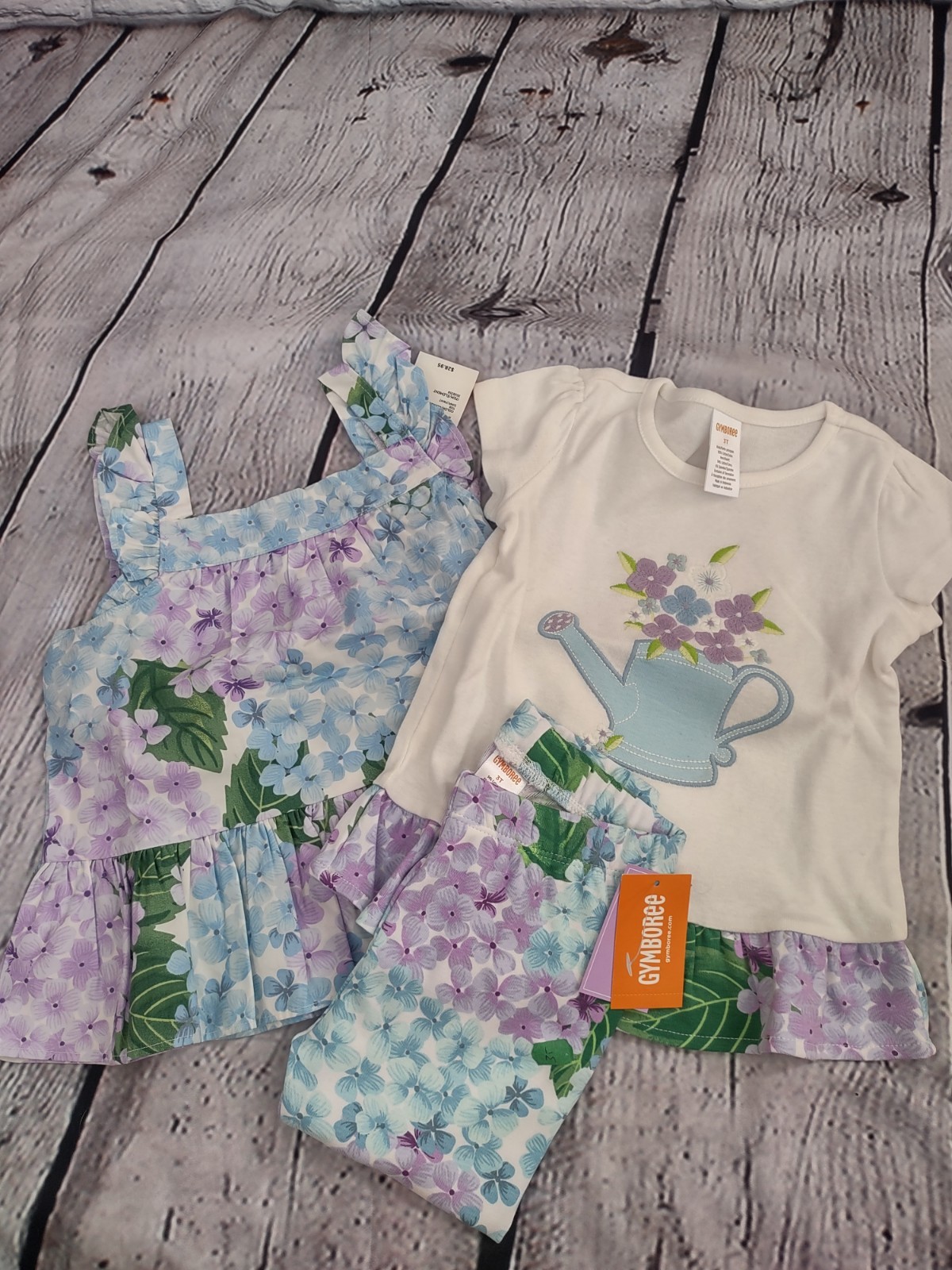 Gymboree Toddler Girl 3T Spring Blooms Floral 3 PC Set Top Capri NWT 70.00 MSRP