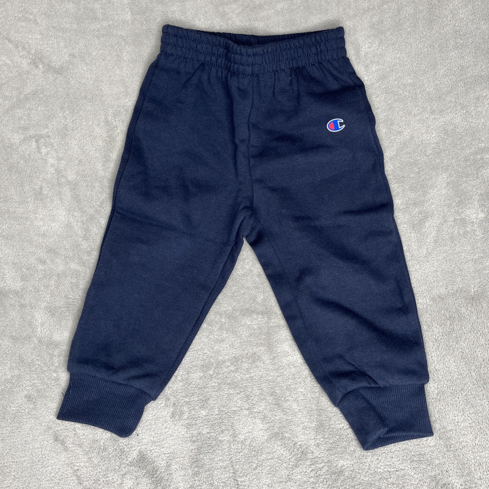 Champion Toddler Tee Shirt & Sweat Pants Combo – White & Navy Blue – Size 18m