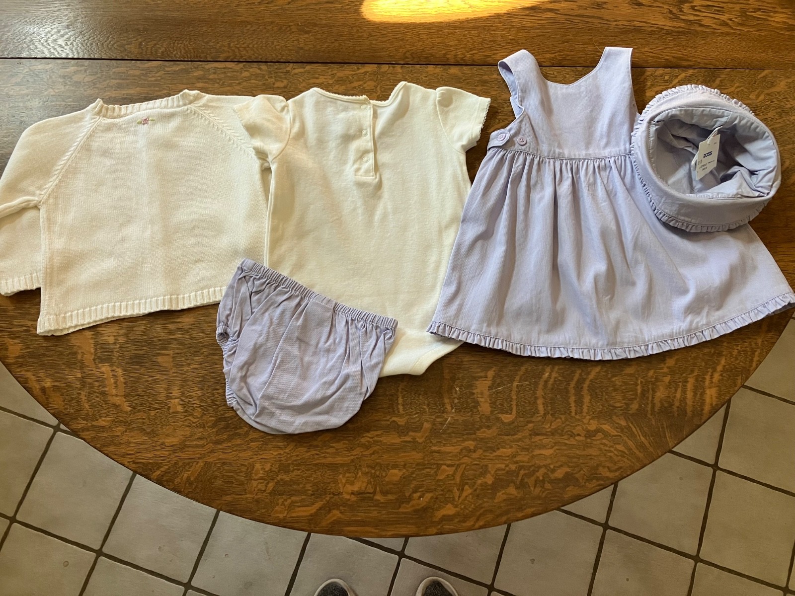 Gymboree 2002 Flower Baby sweater dress dc bloomers bodysuit hat 6-12