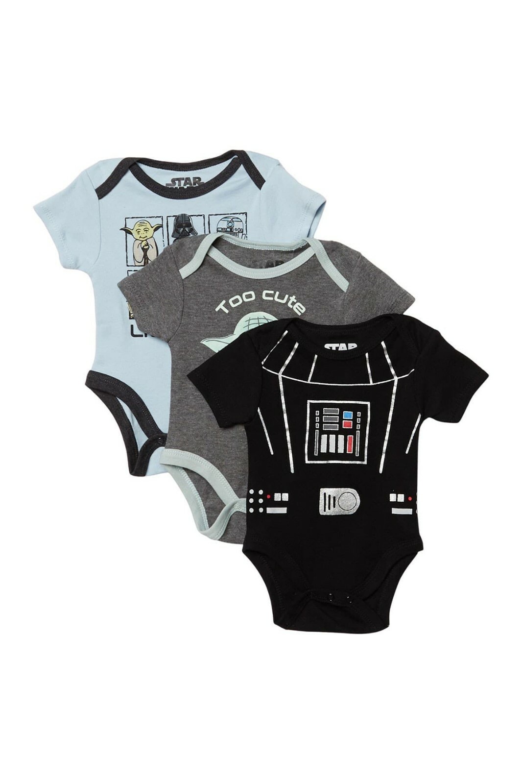 Star Wars Baby Bodysuits Set of 3 – Happy Threads 3-6M One Piece Infant