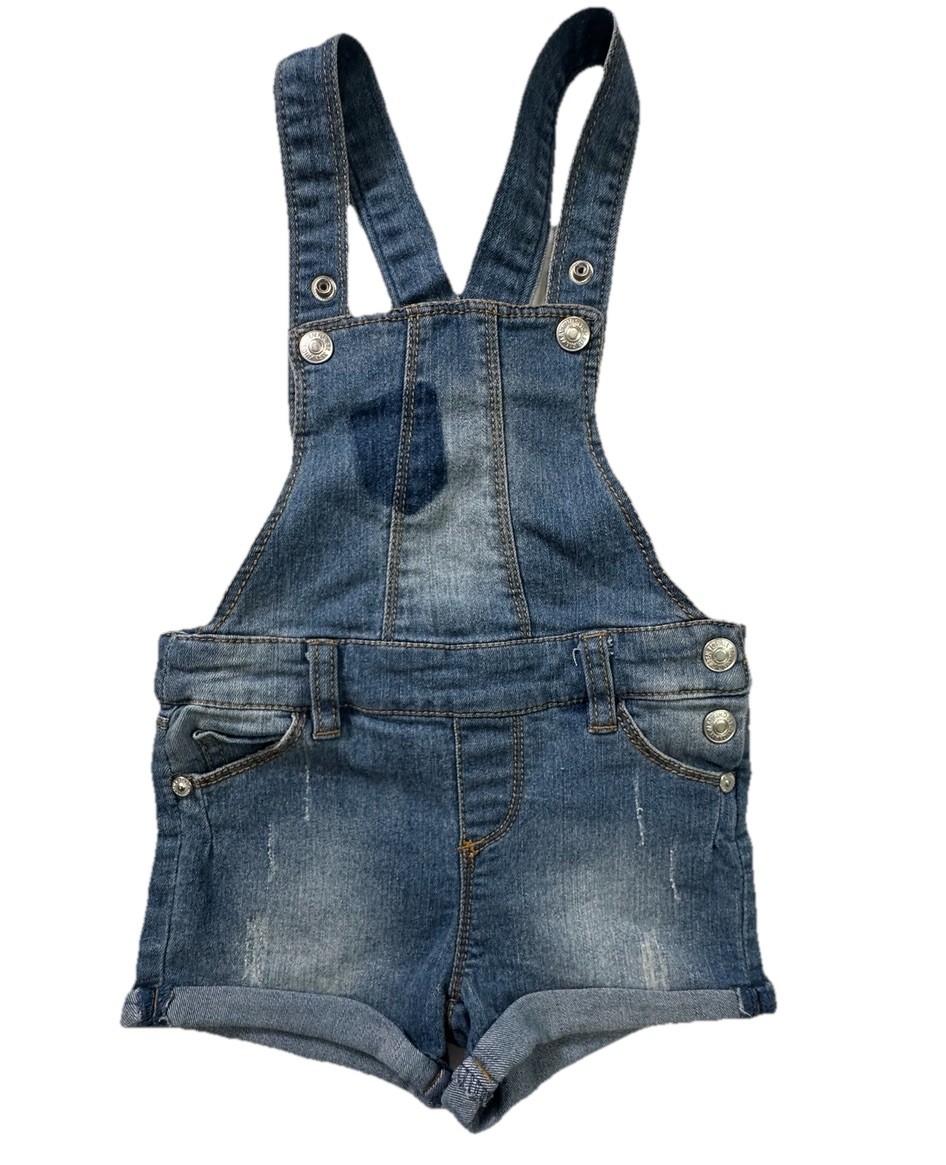 7 FOR ALL MANKIND Denim Shorts Overalls Girls sz 24 months