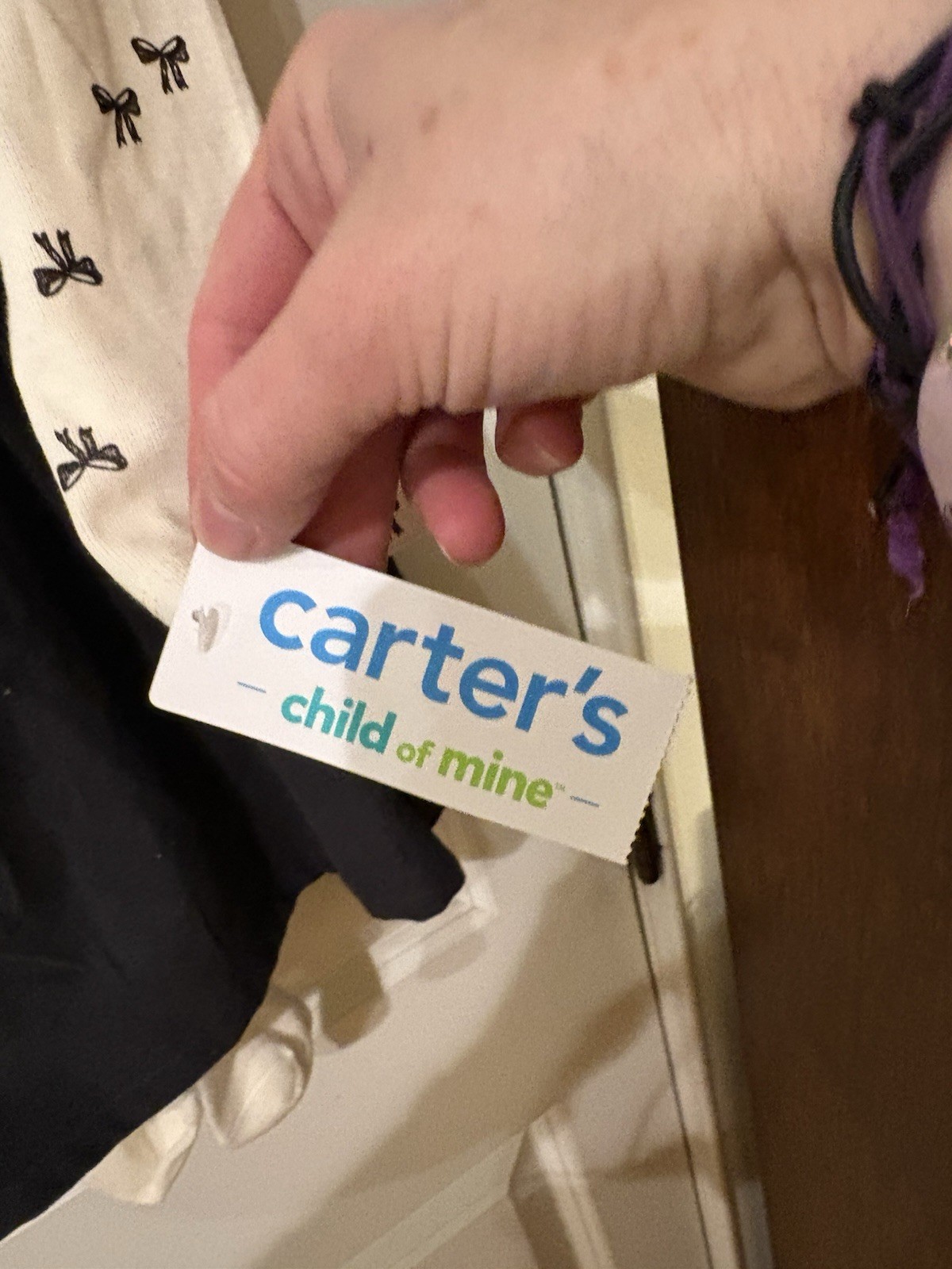 NWT Girls Size 12M Carters Child Of Mine Three Piece Set Black SKU TR36