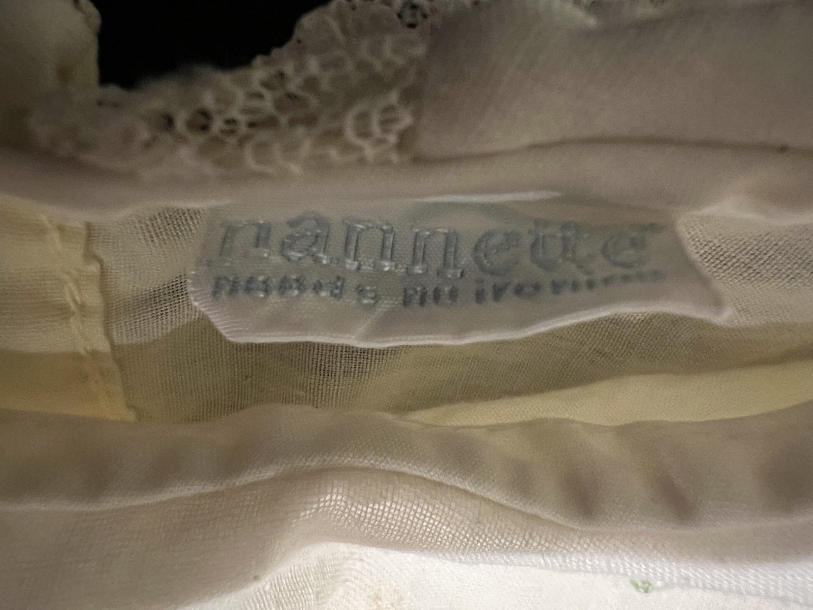 Vintage Nannette Baby Dress Yellow Lace Trim