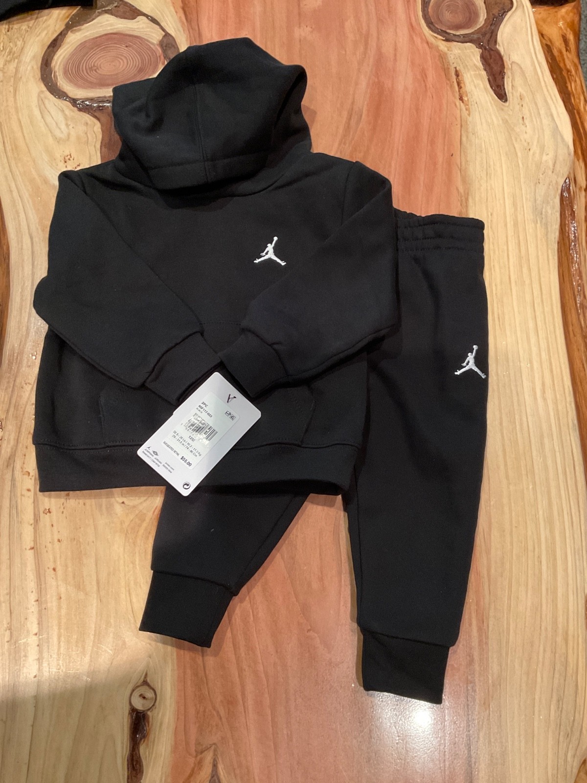 Jordan 24 Months Black Hoodie & Sweatpants 2 Piece Sweatsuit Set 24M Nike $55