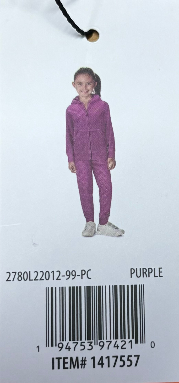 Juicy Couture Velour 2 PC Set Zip Up & Joggers (PURPLE – 5)NWOT