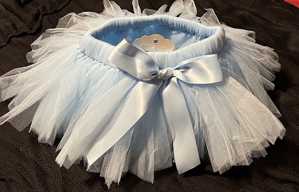 Newborn Baby Girl Tutu Skirt Size 12-24 Months Blue NWT