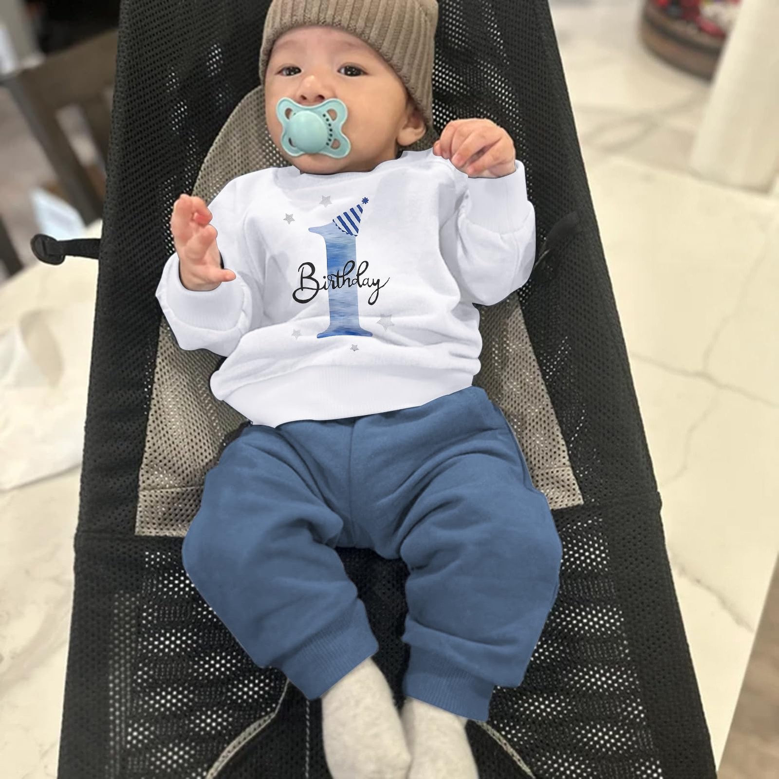 1st Clothes Outfit Boy Baby Year Old Outfit Long Sleeve Shirt Pants Fall Wint…