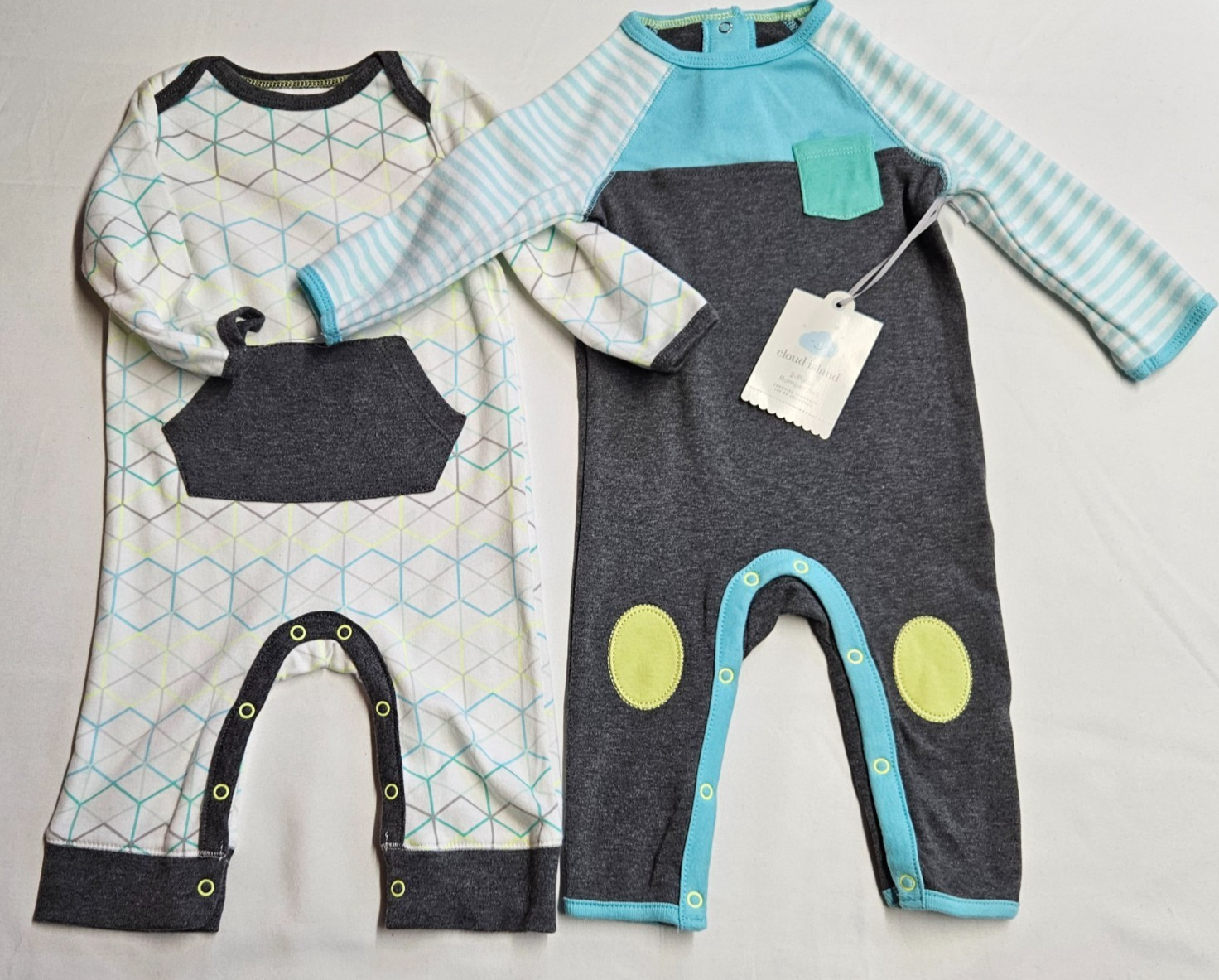 NWT 0-3 Month Cloud Island 2-Piece Romper Set