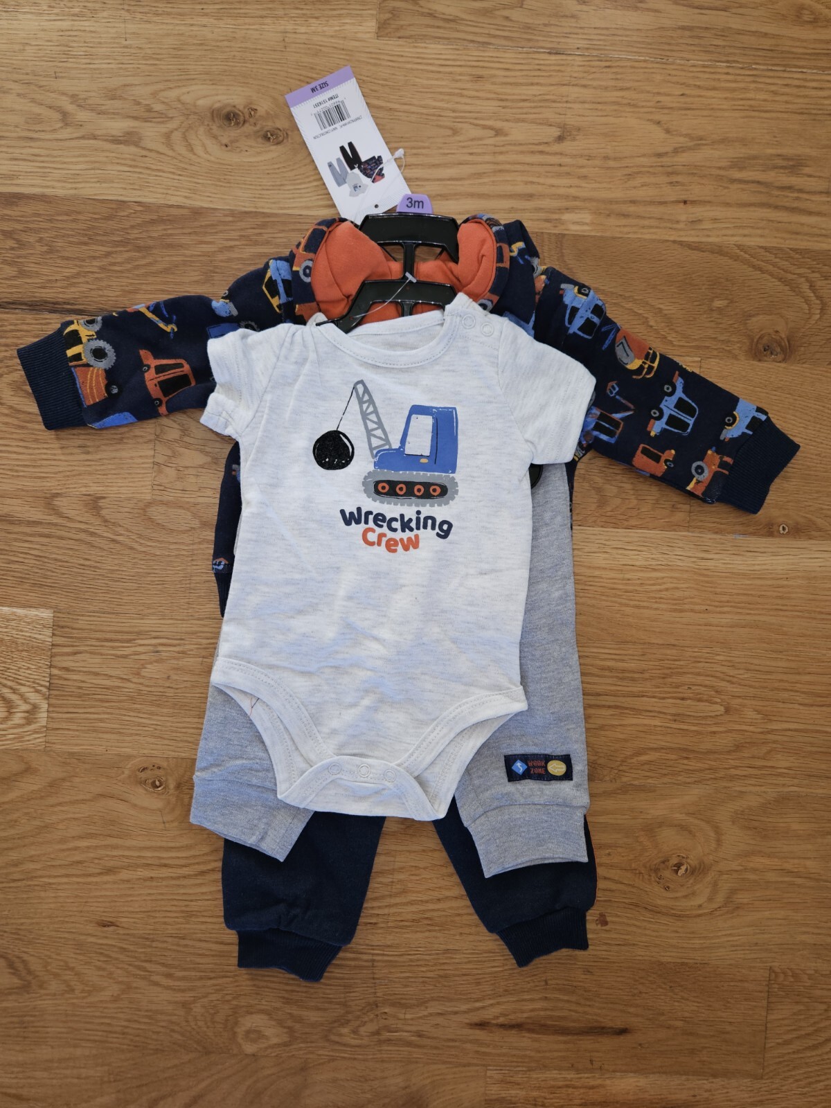 Girls Kids Headquarters 4 Piece Set Navy Blue Construction 3M