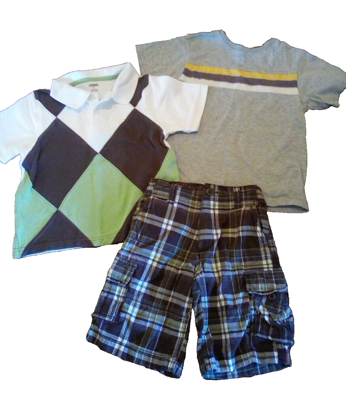 EUC! Boys Lot of 3 Gymboree Carters Greendog Shirts & Shorts Outfit Size 4T