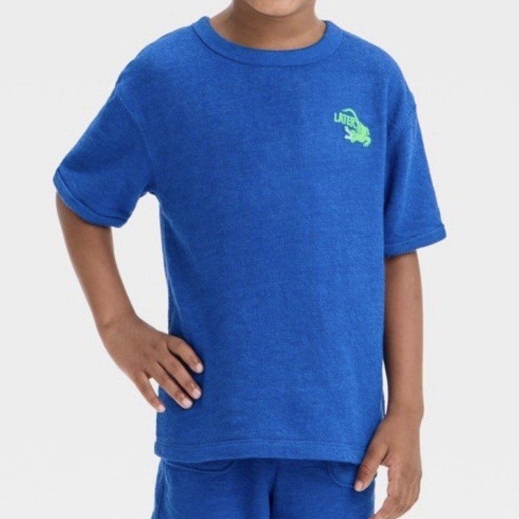 Toddler Boys’ Short Sleeve French Terry Alligator T-Shirt and Shorts Set 18M