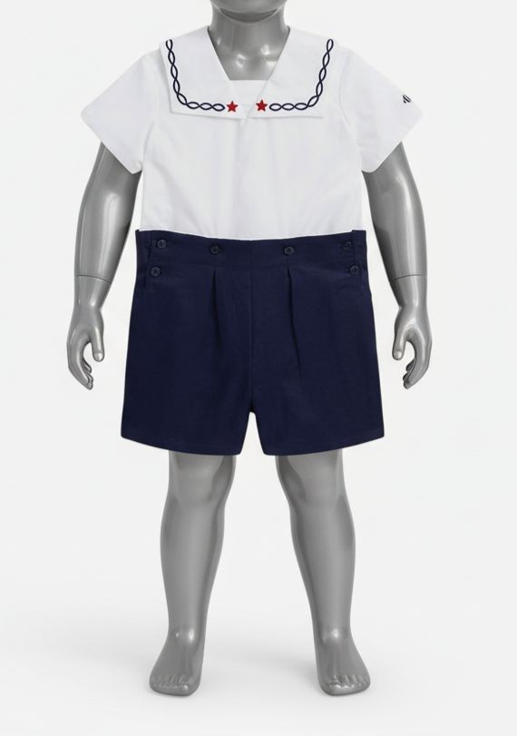 Polo Ralph Lauren Baby Boys Cotton Sailor Shirt & Linen Short Set 6M