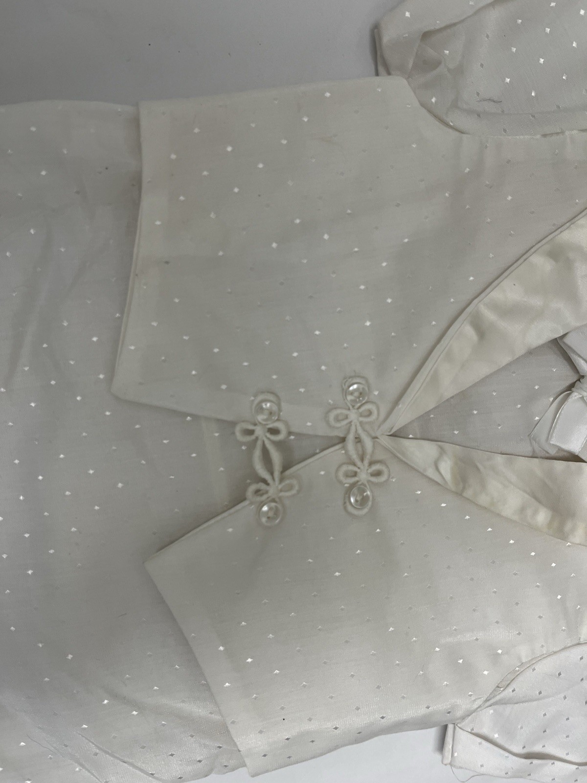 Vintage White Baby Boys Romper Vest Set with Bonnet Christening Special Occasion