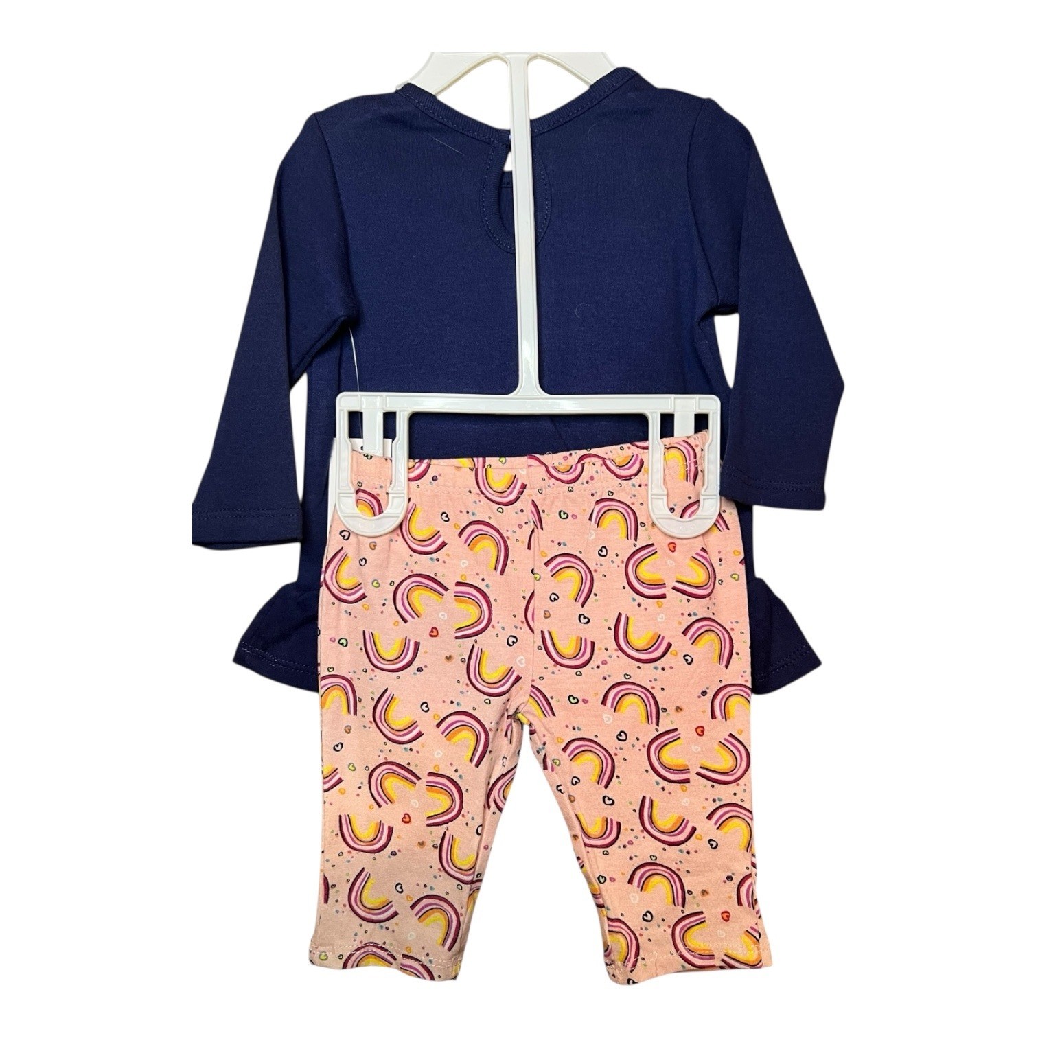 Little Wonders Baby Girl Outfit Rainbow Unicorn Top Leggings NB