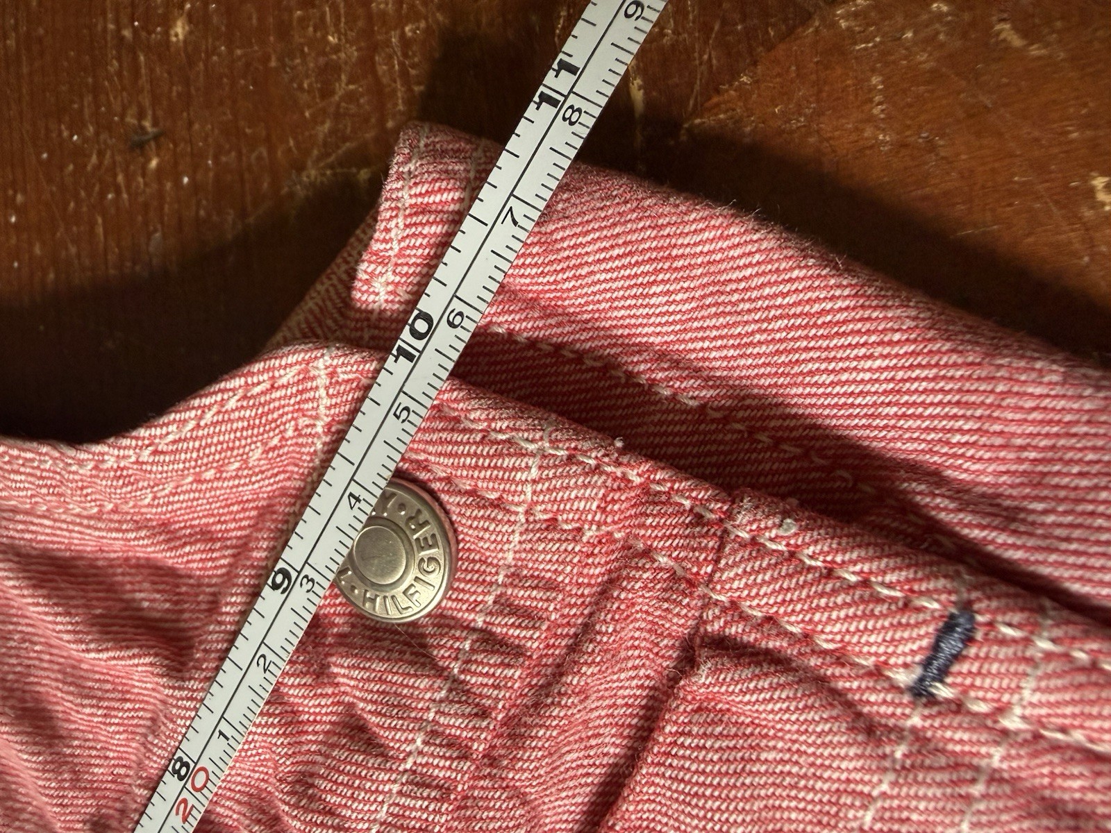 VTG 2001 Tommy Hilfiger Boys 12-18 Mos Toddler Red Pickup Truck Overall Shorts
