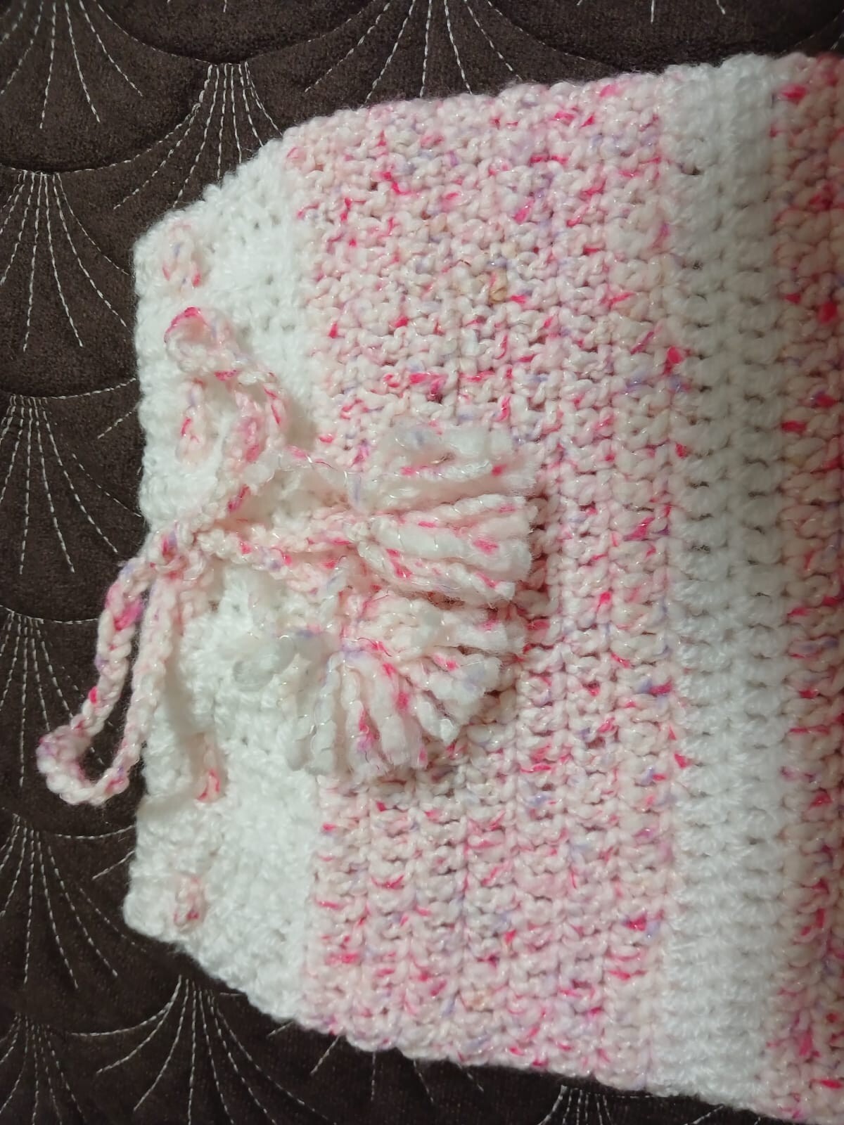 Wool Sweater Jacket &Trouser Warmer Crochet Hand Made One Year Soft Knitting