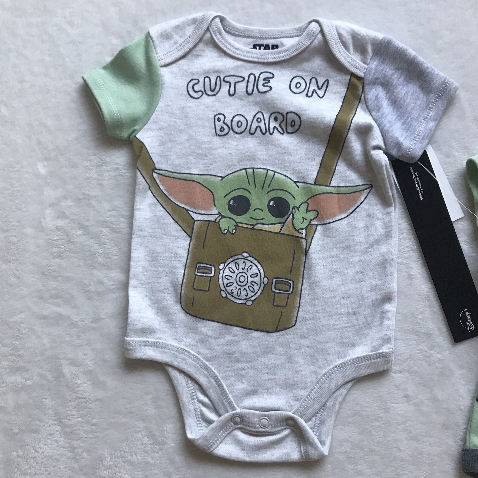 Star Wars Mandalorian Baby Yoda Baby Boy Multi 3-Pack Bodysuits Size 24 Months