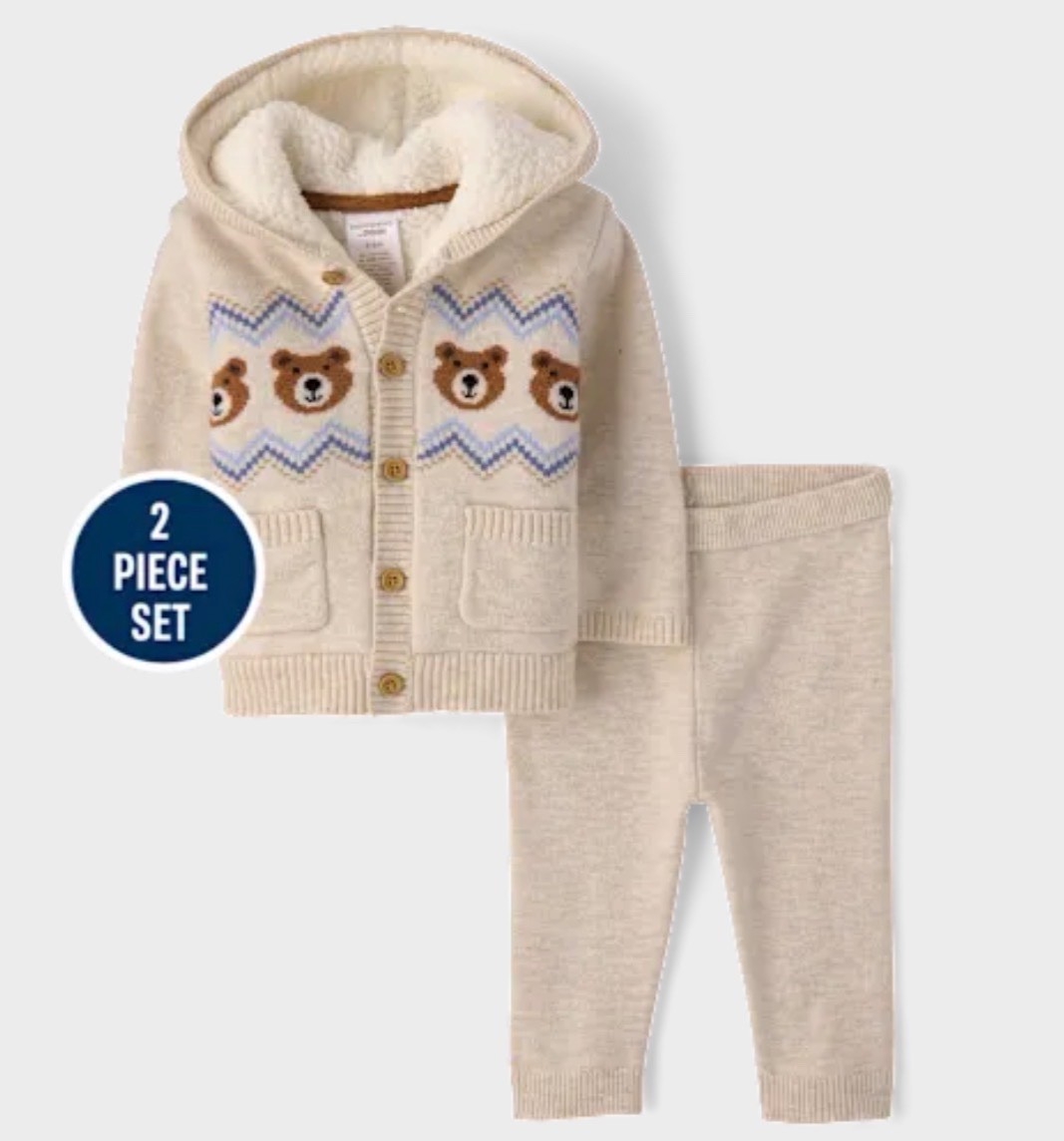 NWT Gymboree Baby Boy Size 0-3M 6-9M 9-12M Bear Fairisle Sweater Set NEW