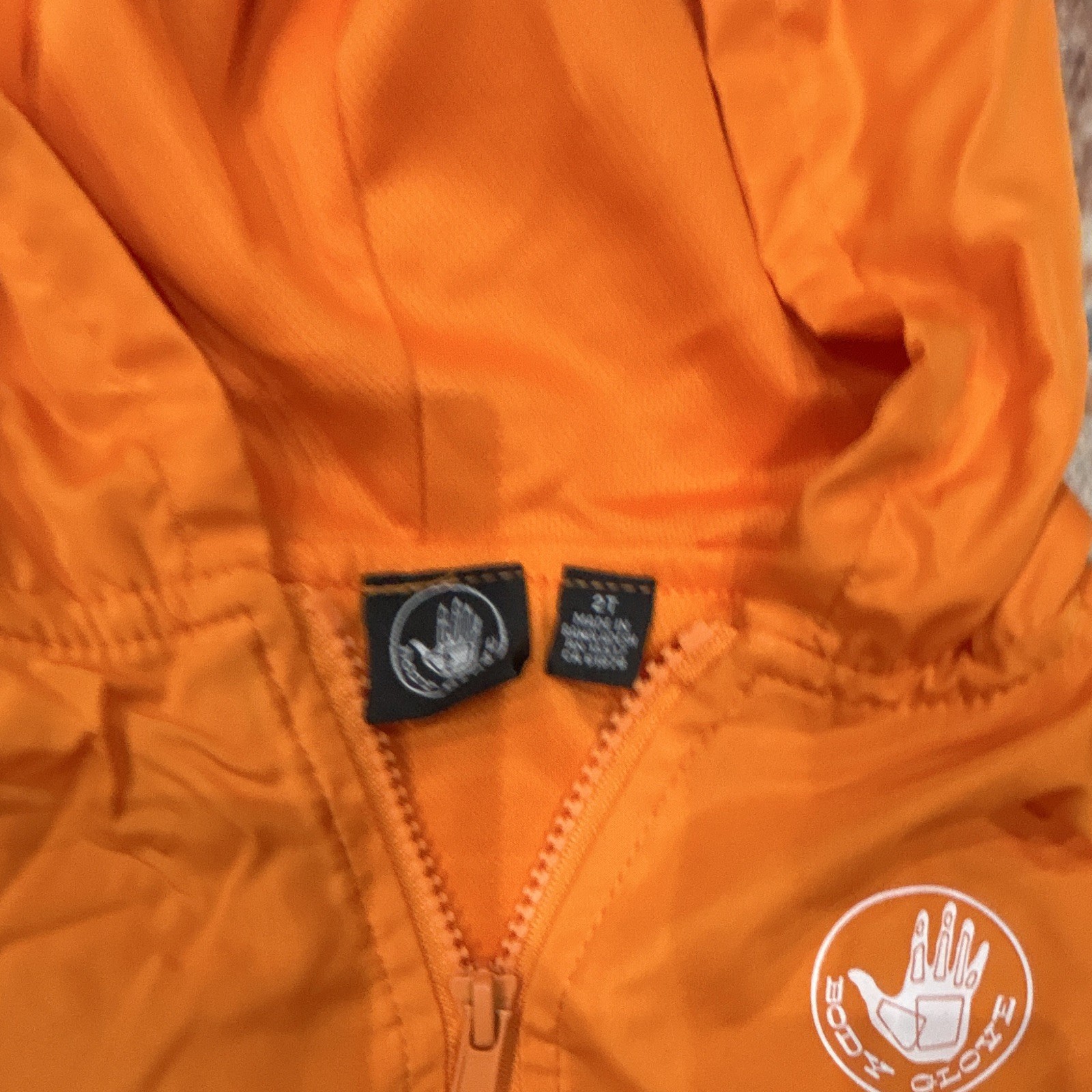 Body Glove 2T Orange/Black Colorblock Hooded Zip Jacket & Pants Set Logo