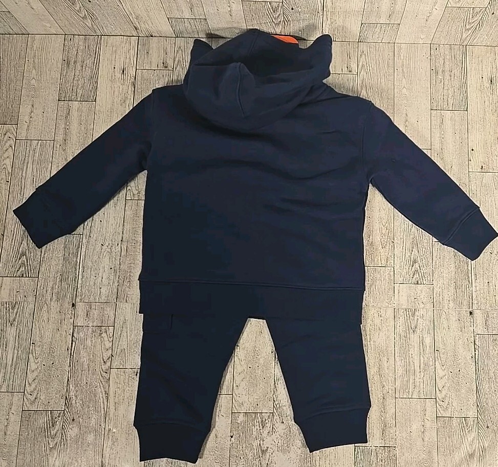 Champion Sweatshirt Toddlers Pants 4T Hooded 2pc Set Blue NEW