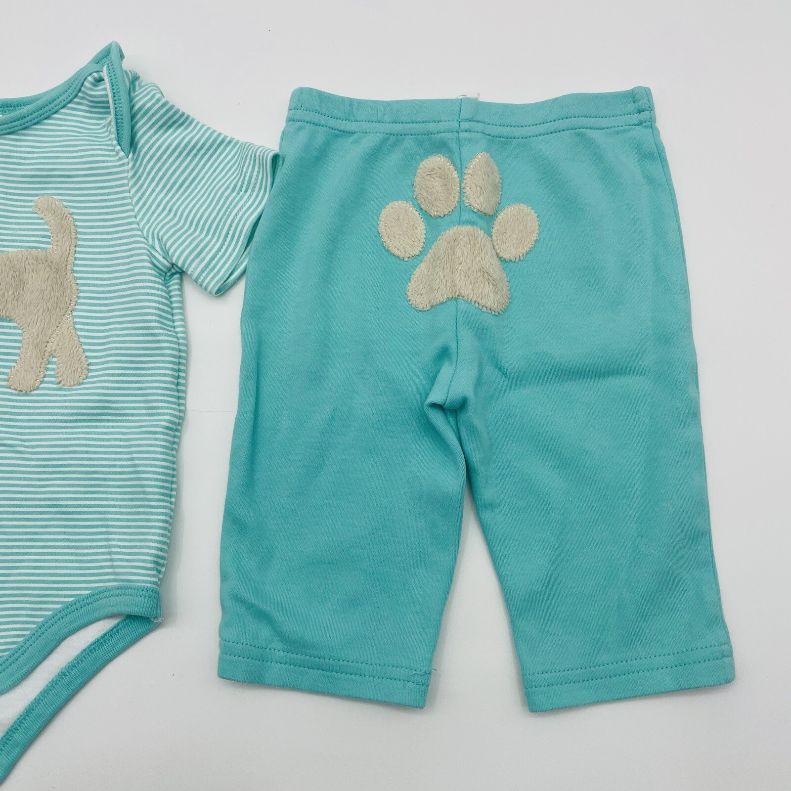 Starting Out Unisex Baby 6 Months Fuzzy Dog Bodysuit & Pants Matching Set 2182