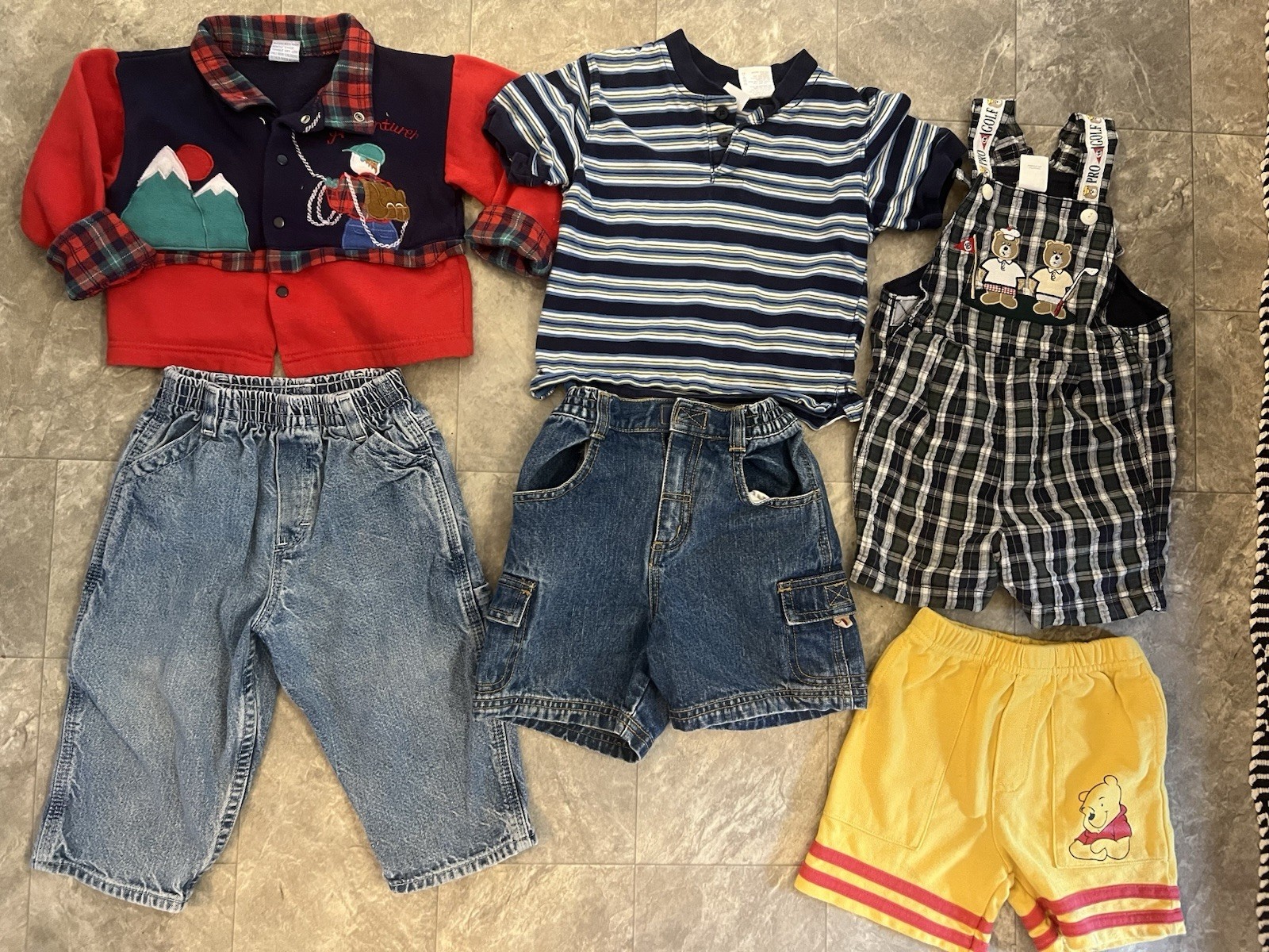 Boys Vintage Clothing Lot 18 Months Pooh Oshkosh McKids Gymboree