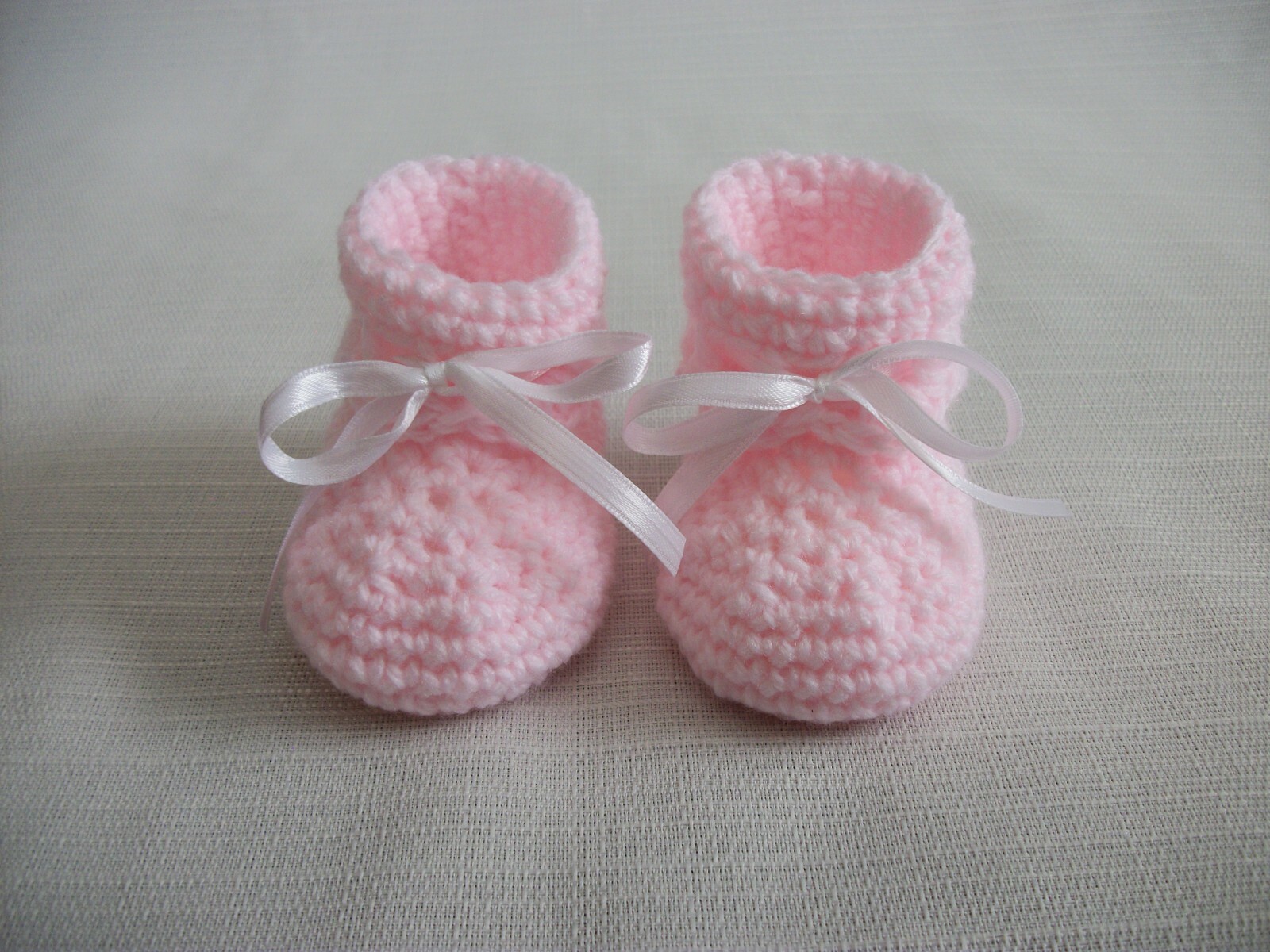 Crochet Baby Set- Sweater Pants Hat Booties 0-3m Girl Handmade Shower Gift Pink