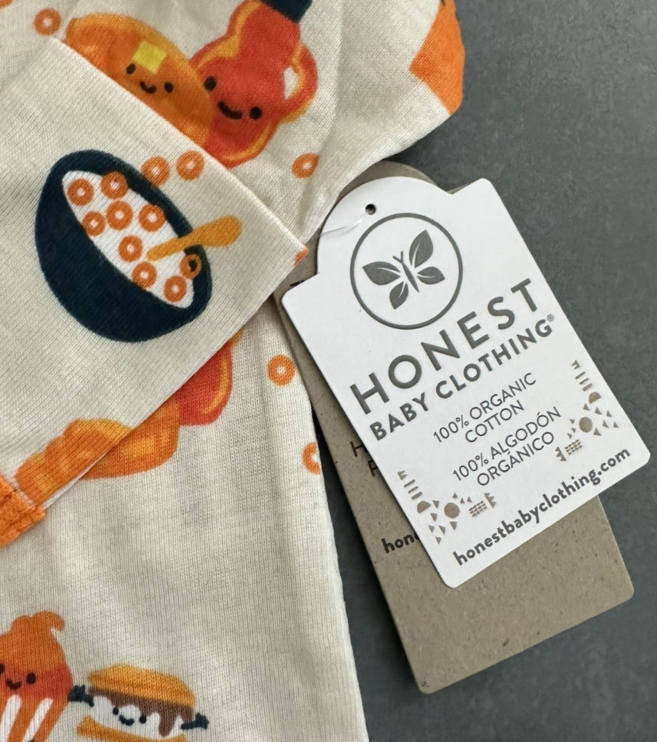 Honest Baby Clothing Thanksgiving Fall Print One Piece Outfit Size 0-3M NEW