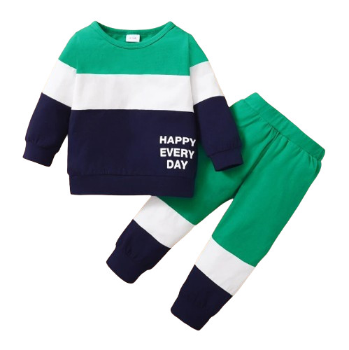Baby Boy Autumn Clothing Set Print Long Sleeve Shirt & Pants 2PCS