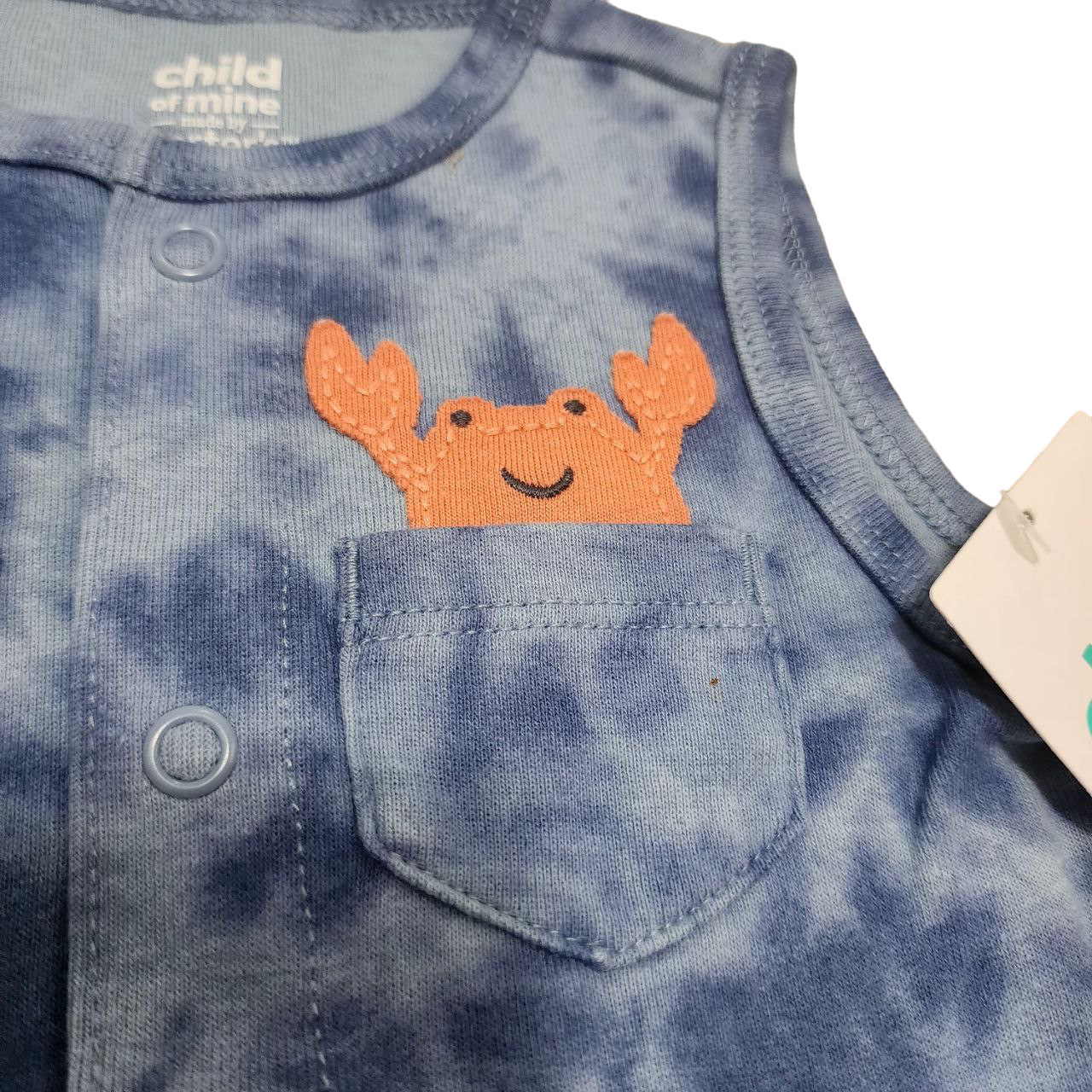 Child of Mine Carter’s Sleeveless Crab Surfer Car Romper 3-6, 6-9, 18, 24 Months