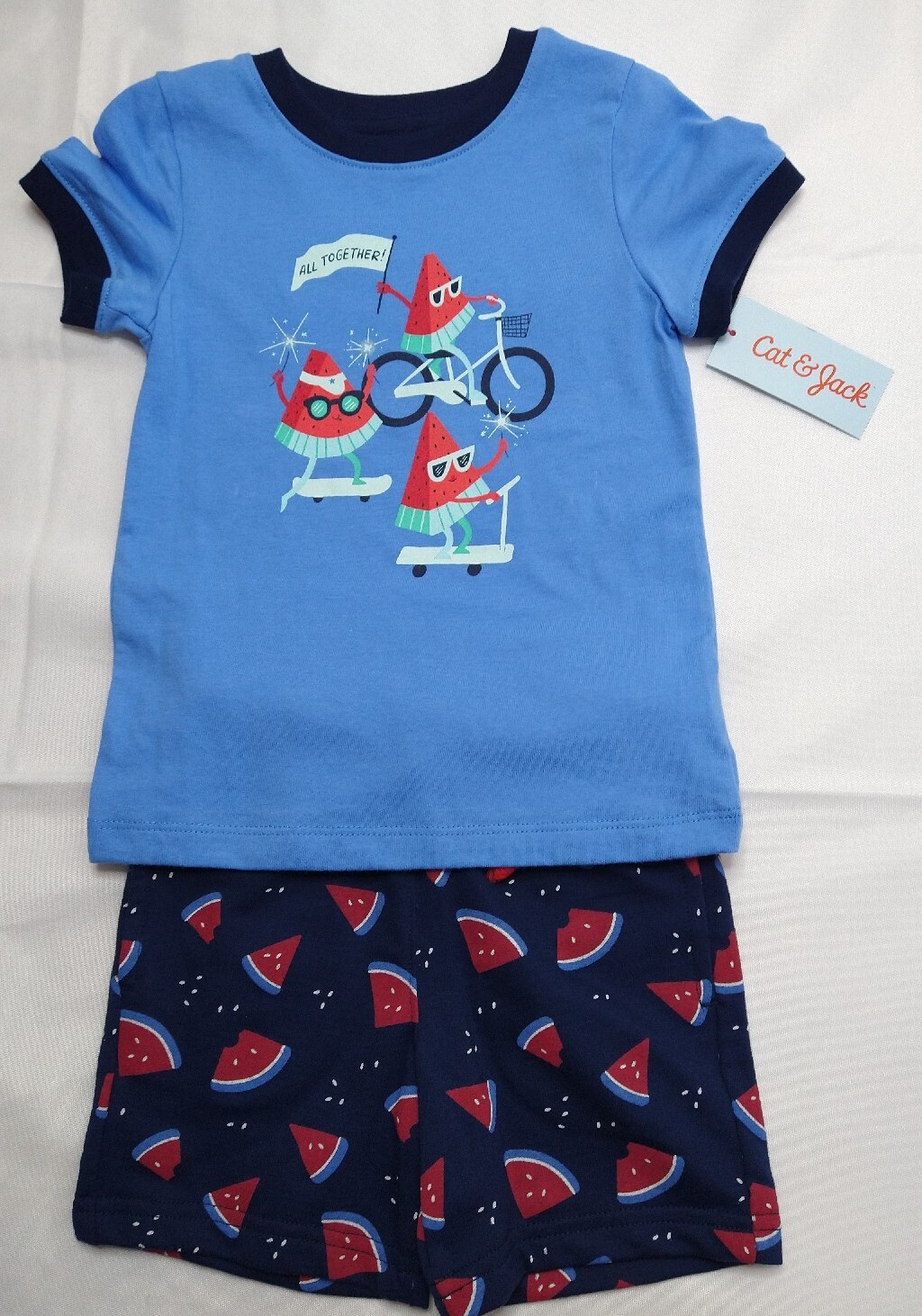 Cat & Jack Boy Girl Toddler Kid Watermelon 2pc Short Set Multi Sizes New w/Tags