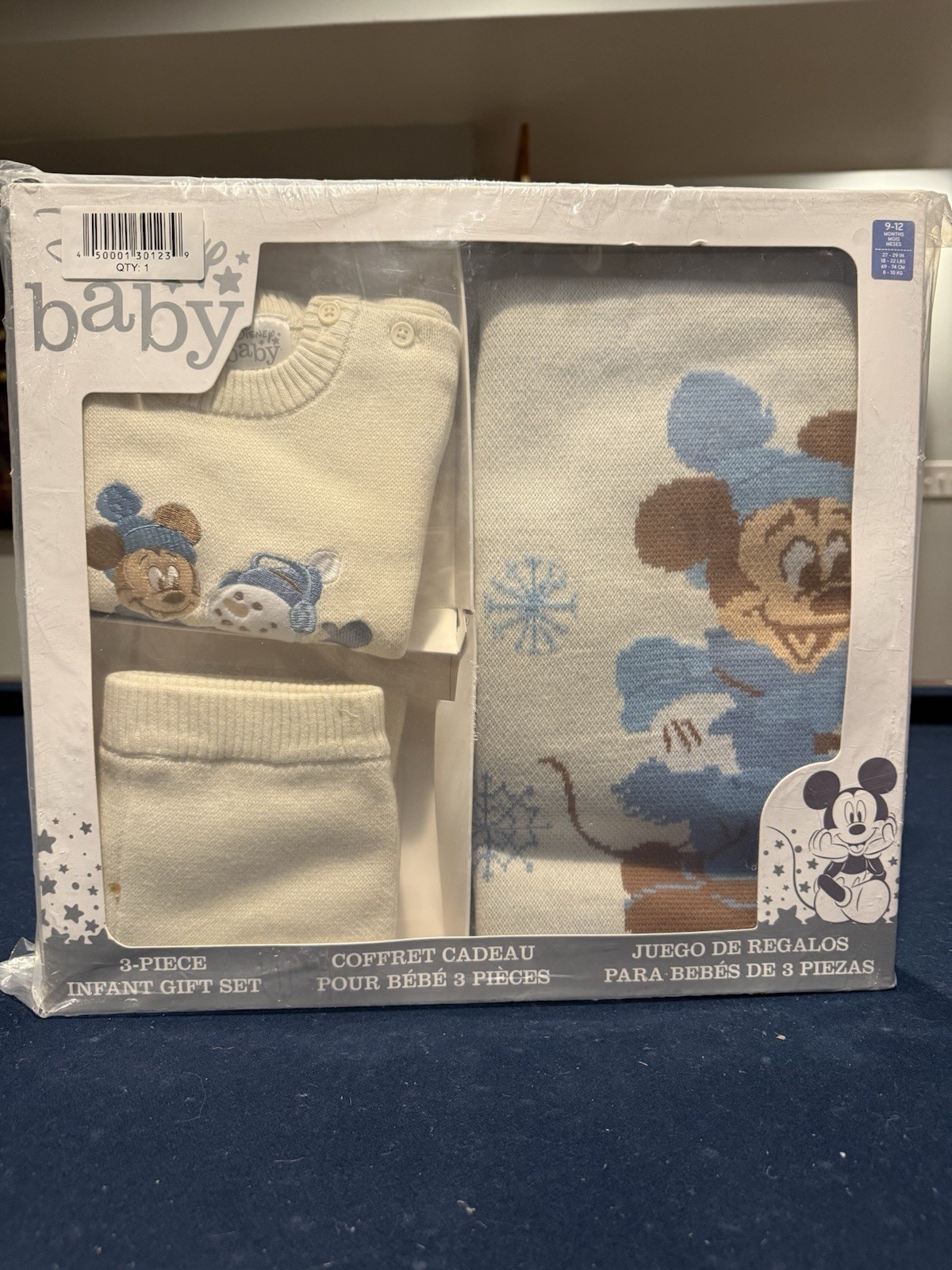 Disney Baby Infant Toddler Mickey Mouse Gift Set 3-Piece Sz: 9-12 MO NWT