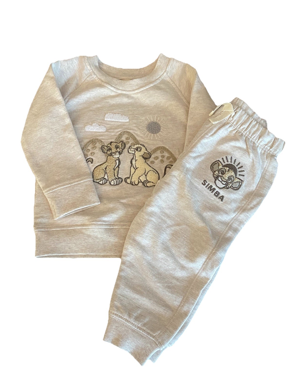 Monica + Andy The Lion King Simba & Nala Infant Gray Sweatsuit Size 9-12 Months