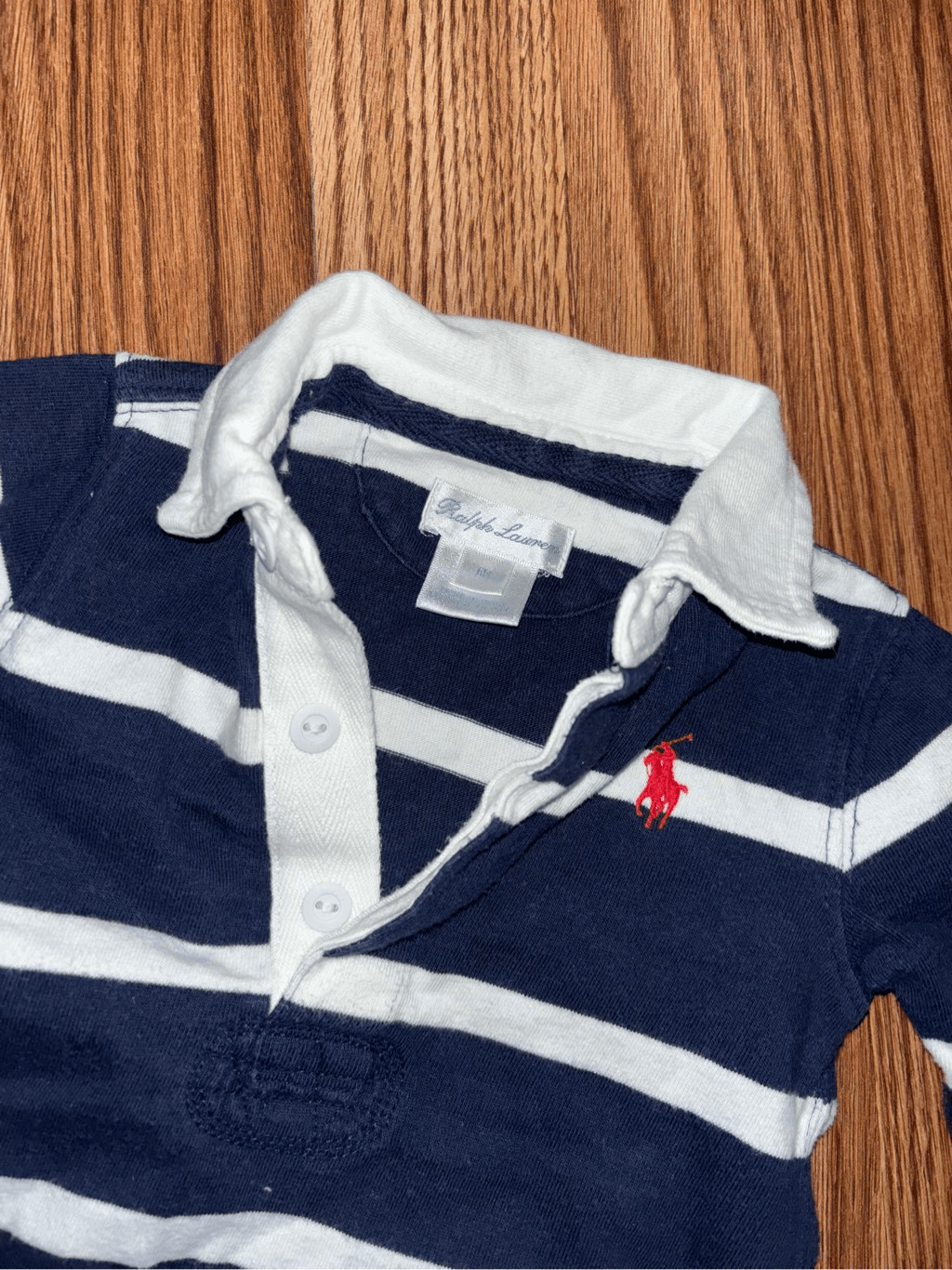 Ralph Lauren Striped Cotton Jersey Rugby Coverall Baby Boy