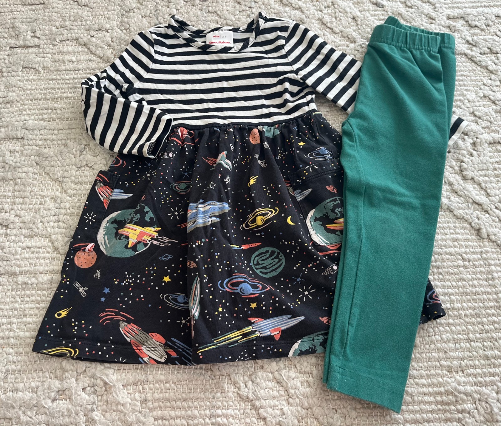 Girl’s HANNA ANDERSSON Size 90 (3) Space Theme Outfit