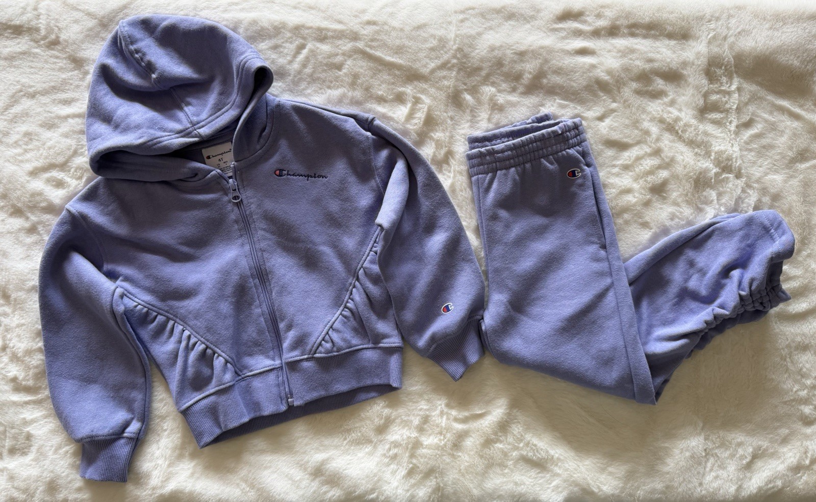 CHAMPION Athleticwear Toddler Girls Fleece Jacket & Pants Outfit, 2-piece, 4T