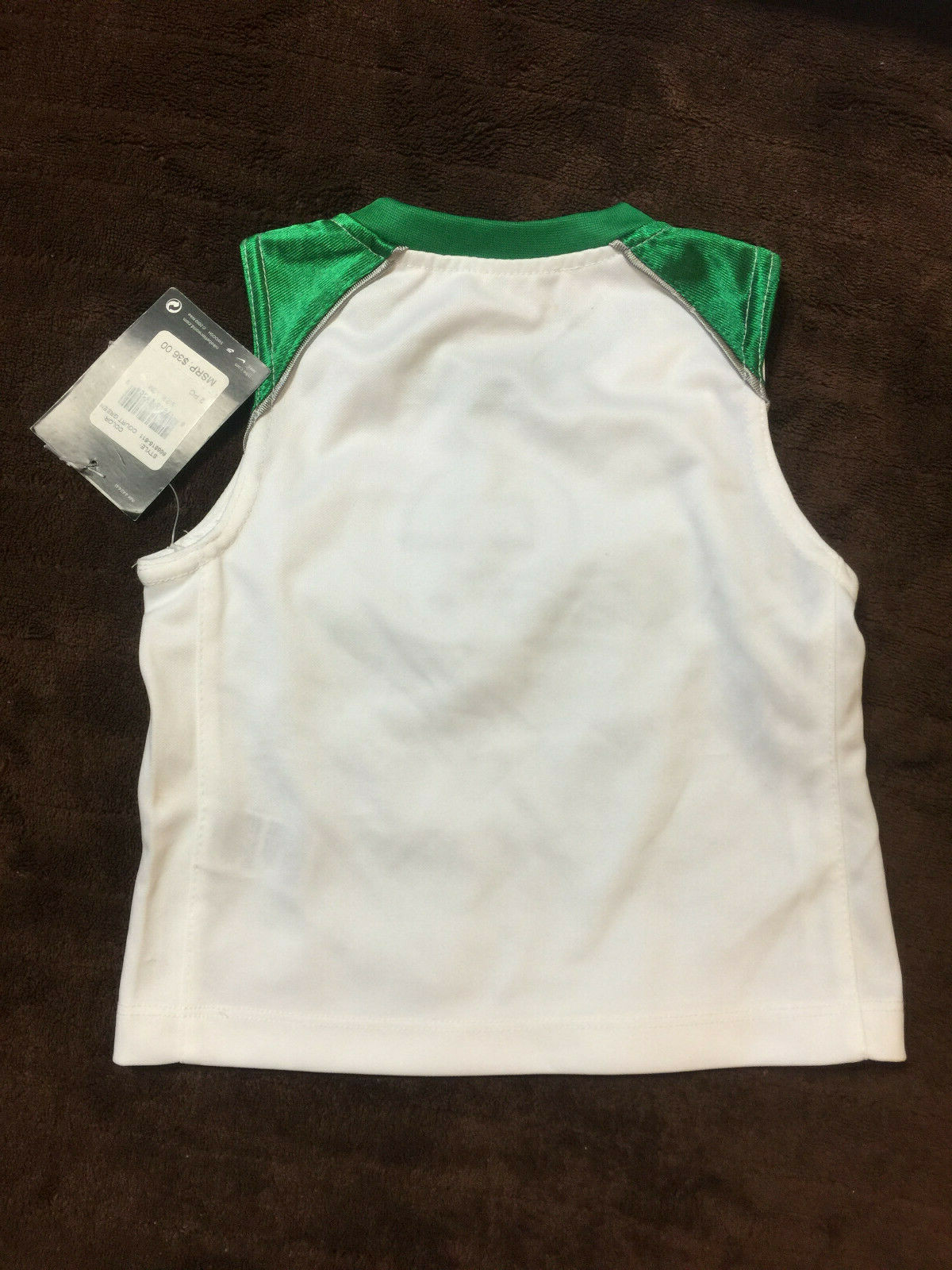 NWT NIKE 2 Piece Set, White Shirt, Green Basketball Shorts, 12 M Pls Read