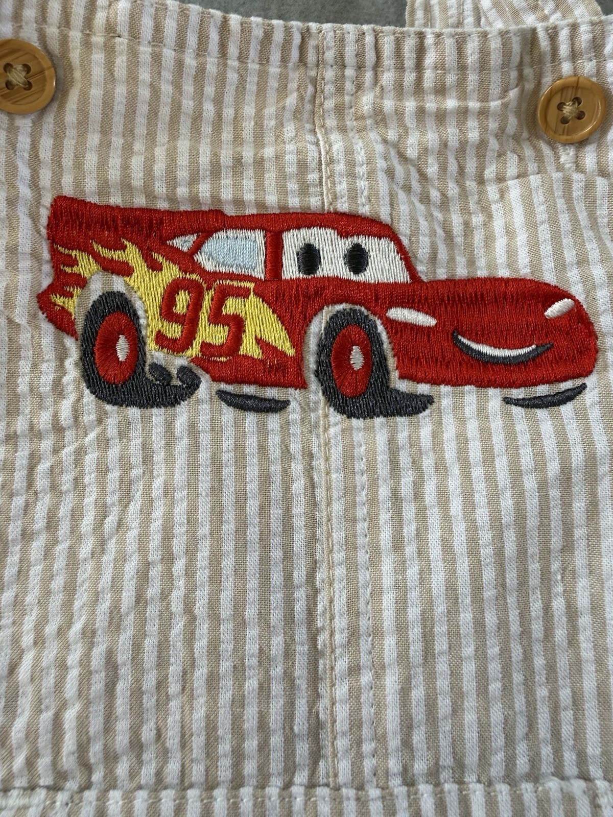 Disney Baby Cars Baby Boy Shortall Overalls 18 Months Lightening McQueen