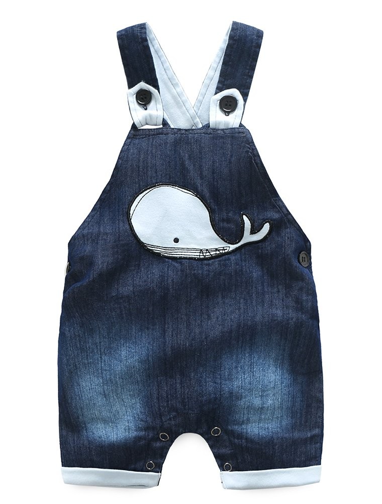 Abolai Cute Baby Boys Clothes Toddler Whale Jeans 12-18month(90#), Light Blue