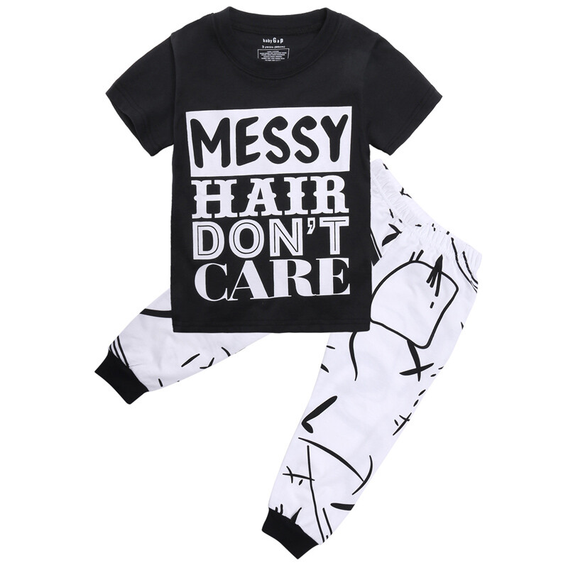 Toddler Baby Girls Clothes Letter Tops Trousers Pants Tracksuit Outfits Set