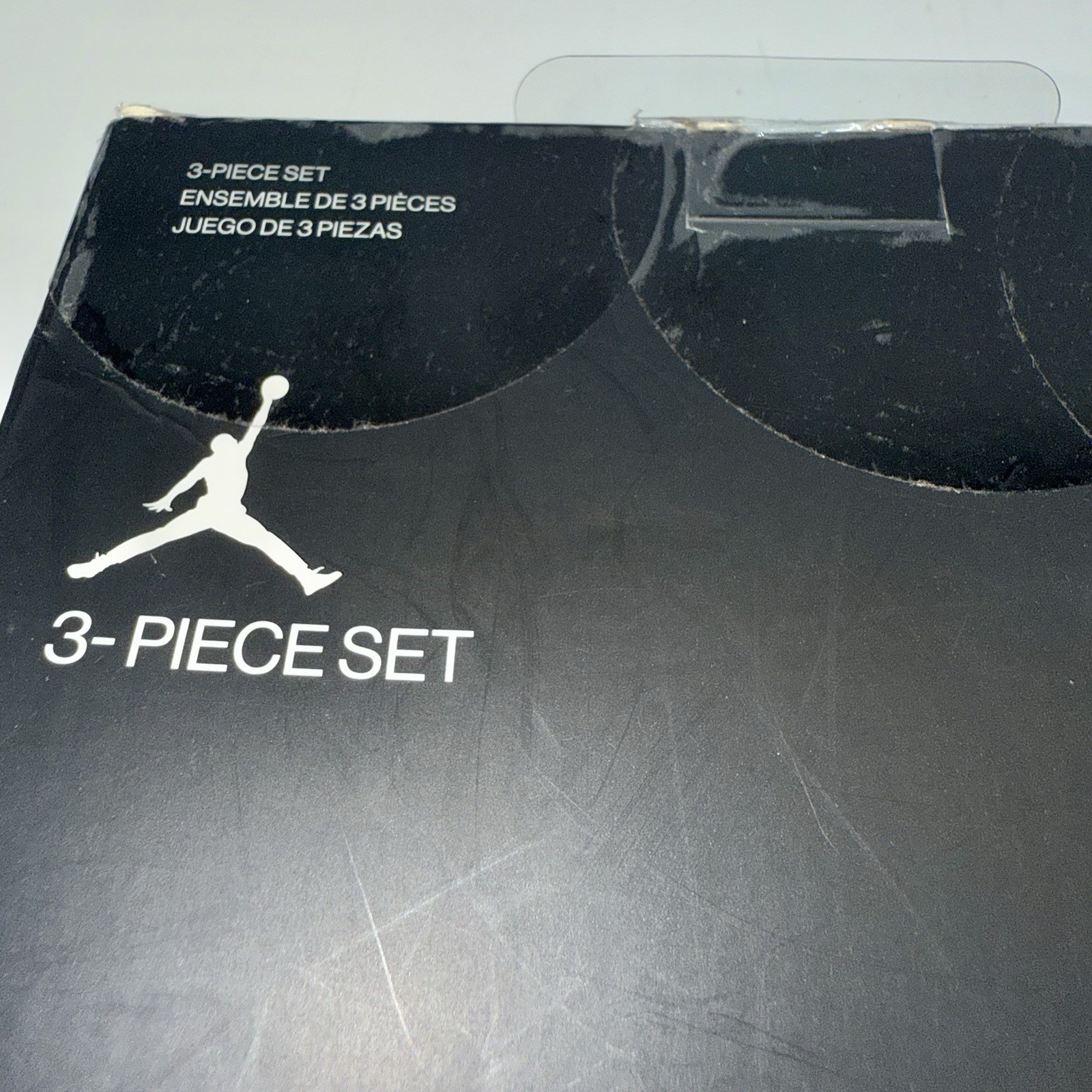 Nike Baby Air Jordan Jumpman 3 Piece Set Black Red Gray Newborn 6-12 Months