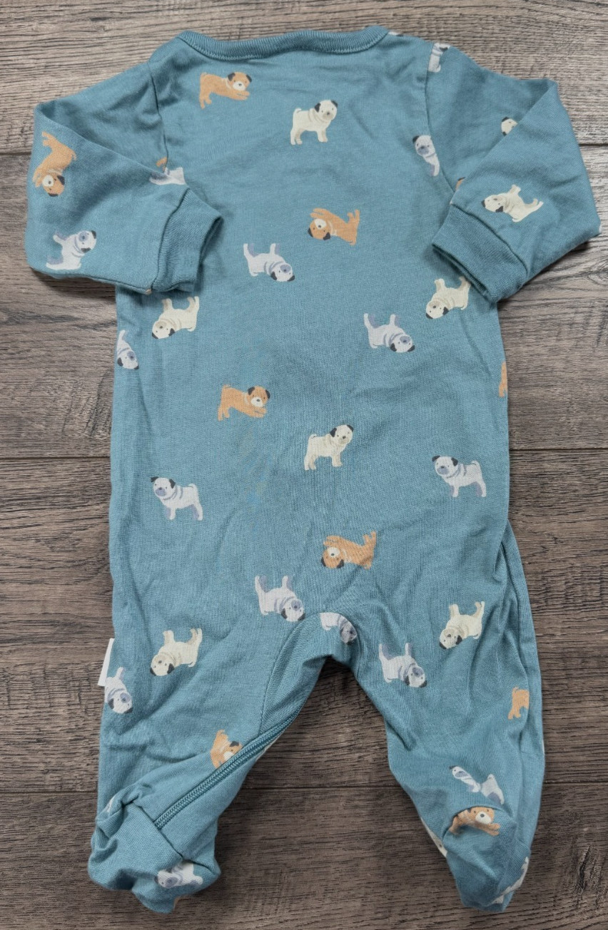 Baby Boy Clothes Gerber Newborn Blue Puppy Dog Footed Outfit