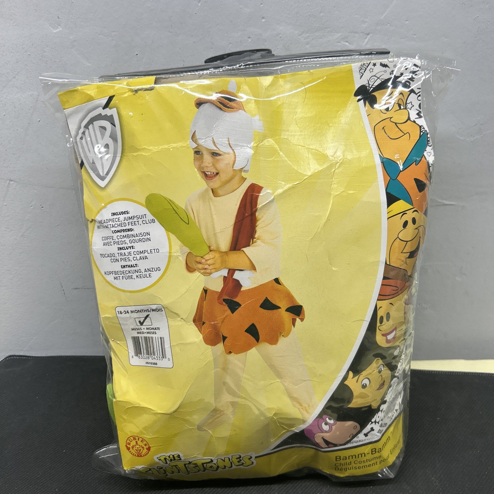 Rubies Child Halloween Costume WB Flintstones BAMM BAMM Size 18/24 months