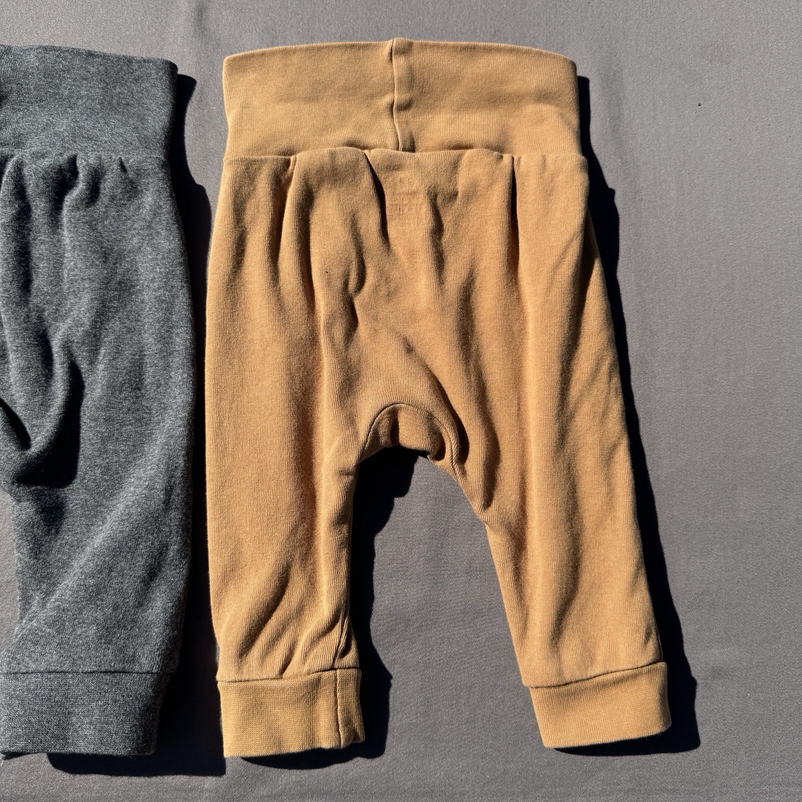 Lot Of 3 H&M 3 Month Baby Pants Unisex Gray Light Green Mud Orange Cotton Jogger