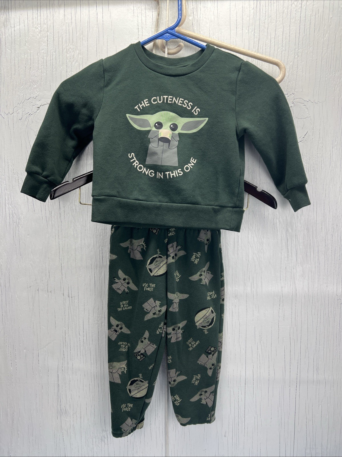 Star Wars Yoda Grogu Coordinating Set, Green, Grey 2T