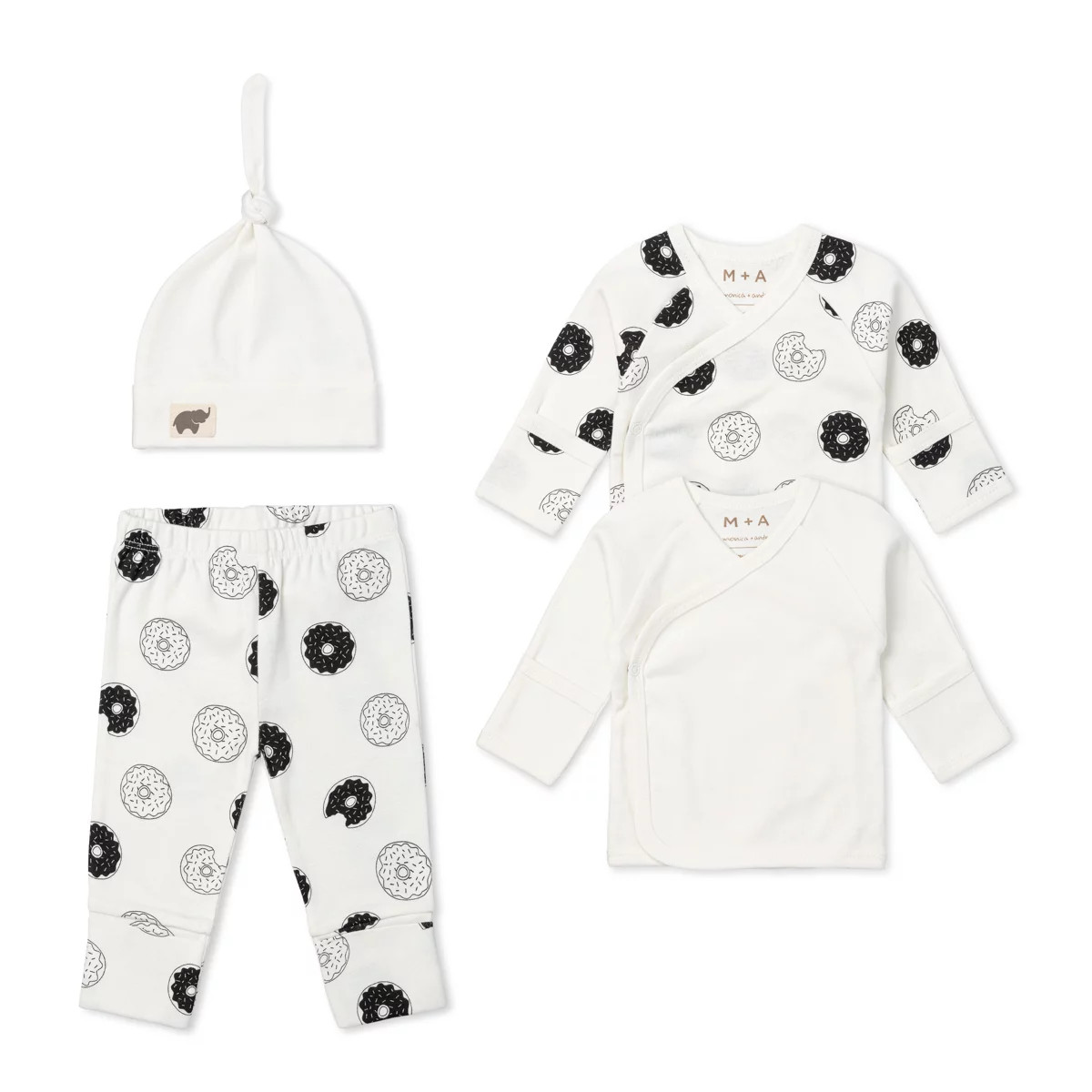 Baby Welcome Home Cuddle Box Donut Print | M+A by Monica + Andy | Organic Cotton