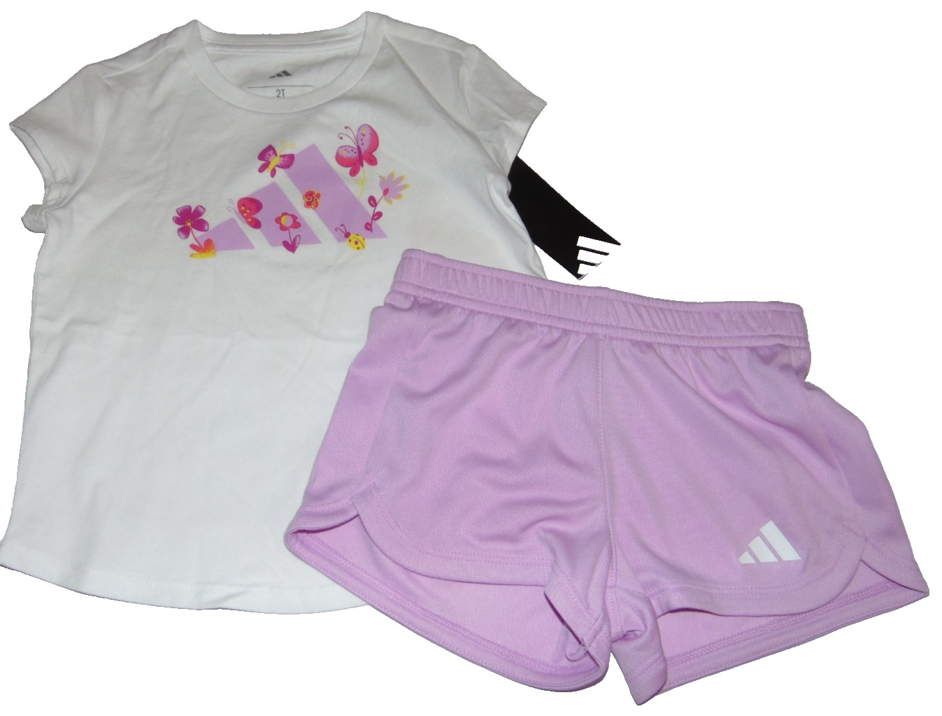 ~NWT Girls ADIDAS Butterfly/Flower Outfit! Size 2T Super Cute FS:)~