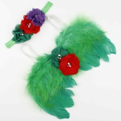 Baby Toddler Fadd Wings Headband Prop Costume Newborn Outfit Angel Girls &